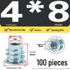 Zinc Alloy Hex Self-Tapping Nut with Washer for Furniture, Internal/External Thread, Medium Wood, Sizes M4-M8.