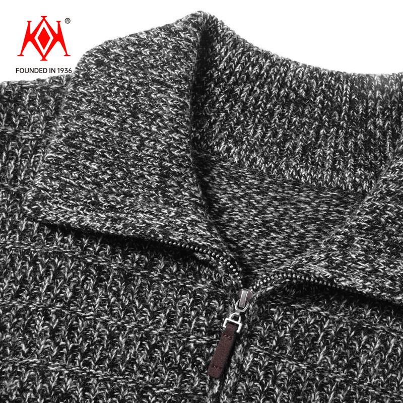 Kai Kai Men's 100% Pure Wool Half-Zip Pullover Sweater