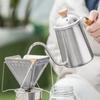 Stainless Steel Hand Brewed Coffee Pot Wood Handle Water Kettle Gooseneck Coffee Kettle  Outdoor