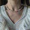 Silver Necklace with Natural Baroque Pearls, Quartz, Item Weight 19.7 G (2184898)