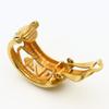 Used CHANEL Earring Open Logo Half Hoop Metal 11.4g Gold Gold Plated