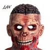 Professional Cosplay Props for Party Scary Zombie Head Masque, Adults Horror Latex Full Hood Secret Room Escape Game Prop Realistic Creepy Skeleton