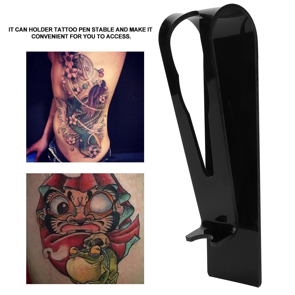 Plastic Tattoo Pen Holder Stand Machine Display Support Rack   (Black)