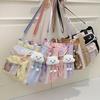 High-value Wind Tote Bag, Girl Middle School Student Shoulder Bag, Large-capacity Cute Pain Bag, Dopamine Oblique Span Bag.