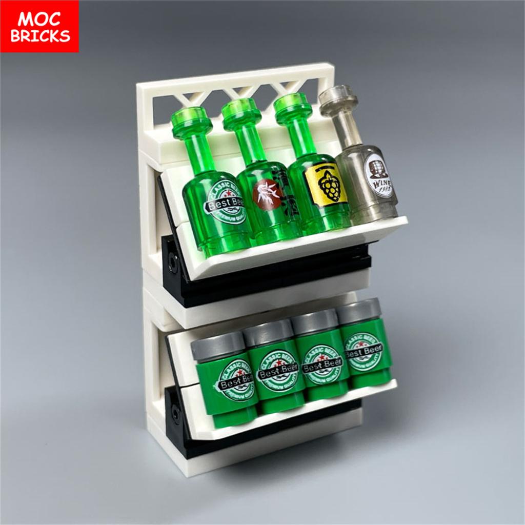 Non-Toxic Moc Bricks Office Furniture Tea Culture Desk Table Beverages Wine Educational Building Blocks City Model Children'S Toys Gifts