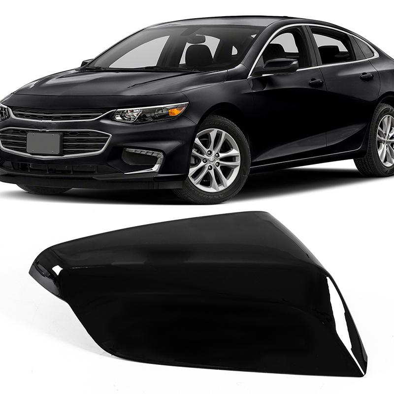 Rhyming Auto-Rückspiegelabdeckung, glänzend schwarz, Seitenspiegelkappe, Auto-Außenzubehör, passend für Chevrolet Malibu