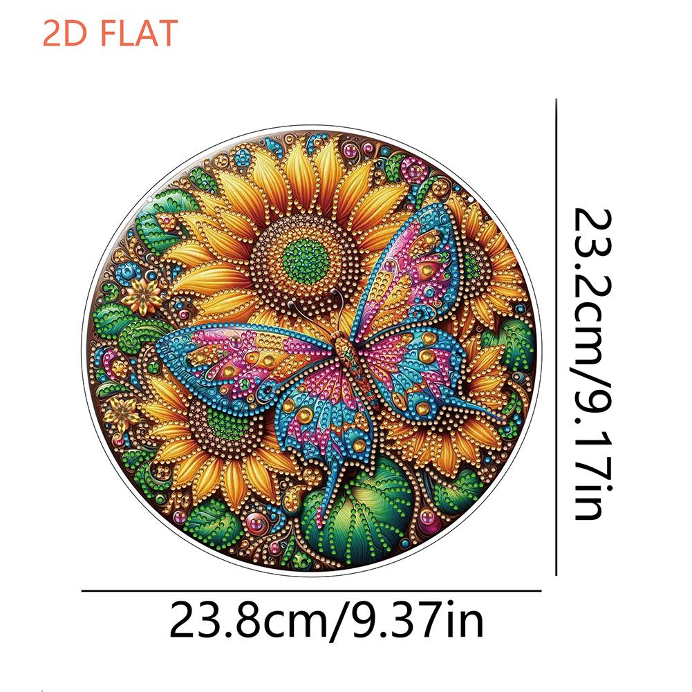 Flower Bird 2D Flat DIY Rhinestone Diamond Art Window Pendants Special Shape Diamond Art Pendant Wall Decor for Home & Windows