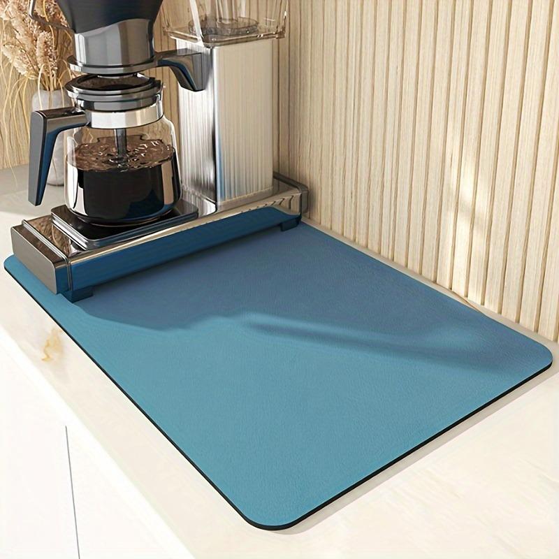 Solid Color Simple Placemat Kitchen Diatomite Dish Drainer Super Absorbent Coffee Rug Drain Pad Non-slip Bath Drying Dishes Mat