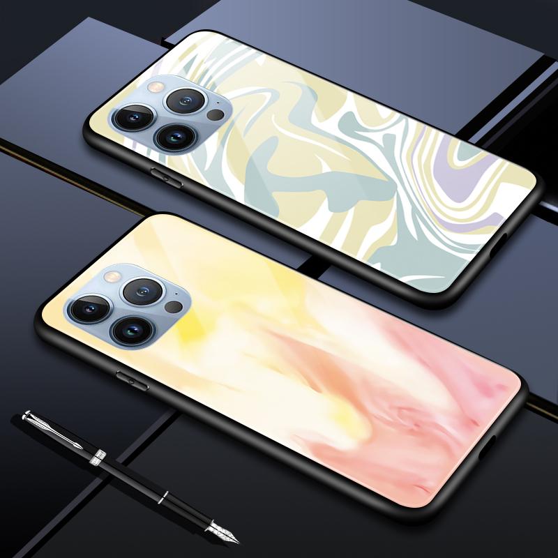 Tempered Glass Phone Case For OPPO Reno13 Reno14 Realme 11 12Pro 14 GTNeo6 C21Y C53 C75 OnePlus Nord2 NordCE3Lite Soft Edge Shockproof Smooth Shell