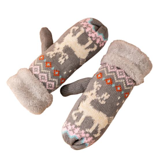 

Удобные перчатки для всех пальцев, приятные для кожи, не легко деформируемые женские, мягкие, приятные для кожи, трикотажные перчатки серый