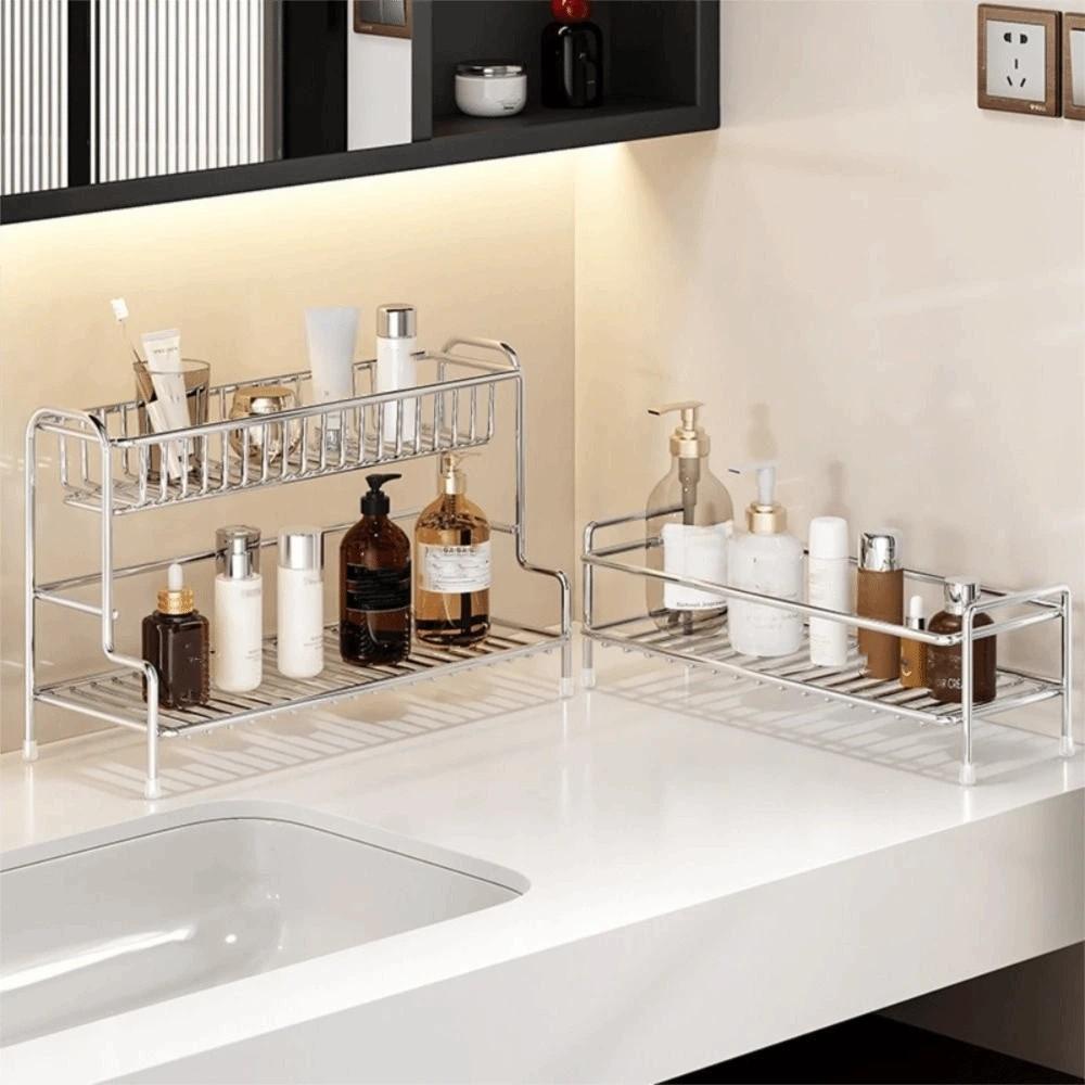 Drill-free Installation Toilet Rack Non-punching Bathroom Organizer Rental House