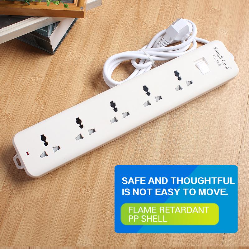 Multi-Standard Power Strip with USB: EU, US, DE, UK, Thai Compatibility