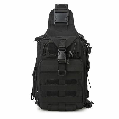 LTG Herren Taktische Umhängetasche, Crossbody-Tasche, Ein-Schulter-Tasche, Militärisch, Airsoft, Großes Fassungsvermögen, Wasserdicht, mit Tragegriff, 7987846 (Schwarz)