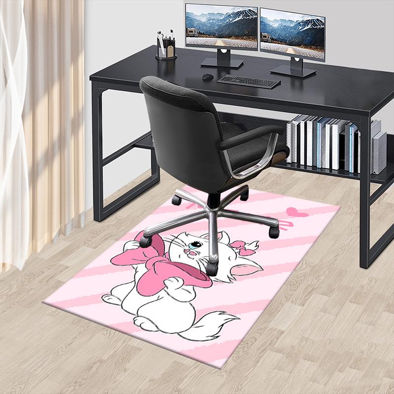 1pc Pink Kitty Bow Carpet for Playroom Bedroom Living Room Sofa Home Decor,kids Game Area Rug Non-slip Floor Mat Y728139