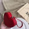 Herzförmige Handgelenktasche in Liebesform, rote Handytaschen, Damenhandtaschen, Handgelenktasche mit Liebesmotiv, Tasche mit Tragegriff für Damen, Clutch, Geldbörse für Damen