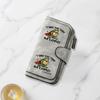 Long Wallet with Cape Clad Swordsman and Frog Warrior Print Multifunctional Portable Snap Button Coin Purse Unisex Perfect Birthday Gift for Men