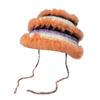 New autumn and winter rabbit fur decoration big head circumference women's fur hat fisherman's hat bucket hat ear protector knitted hat tide