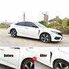 Type-R Black Side Fender Vent Air Wing Cover Trim for Honda Civic 2016-2018