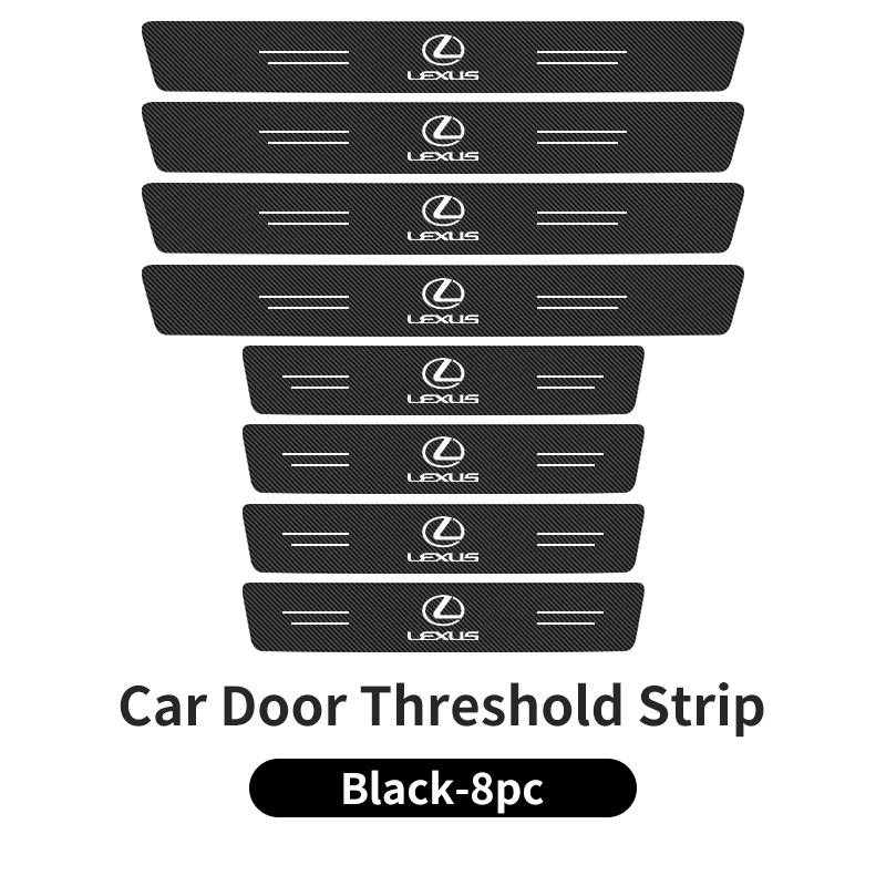 CKU5 Car Door Sill Protector Stickers Carbon Threshold Strip Interior For Lexus CT ES GS NX IS250 CT200h IS300h ES300h RX400h NX30