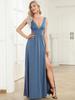 Ever-Pretty Women's Side Slit Double V-Neck Sleeveless Maxi Evening Gowns Party Dress