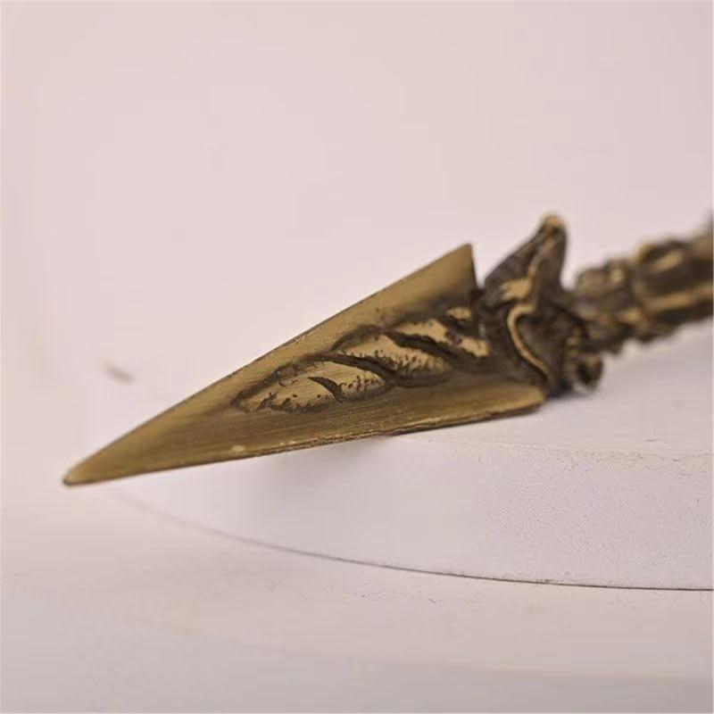 Metal Vajra Gold Dorge Antique Dorjes Buddhism Dorjes Phurba Amulet Ritual Items of Tibetan Buddhism Fengshui Ornament