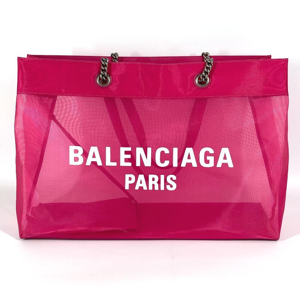 BALENCIAGA 741605 Mesh pouch included DUTY FREE LARGE logo Shoulder Bag Tote Bag