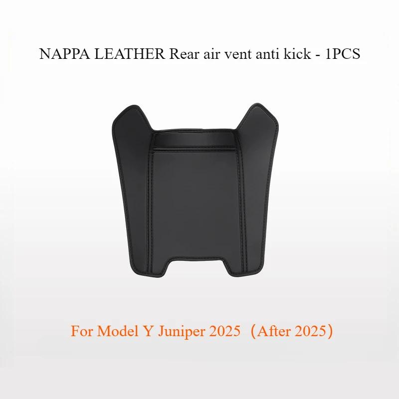 Anti Kick Pads for Tesla Model Y Juniper 2025 Whole Car Nappa Leather Interior Decoration Rear Seat Backrest Mats Accessories