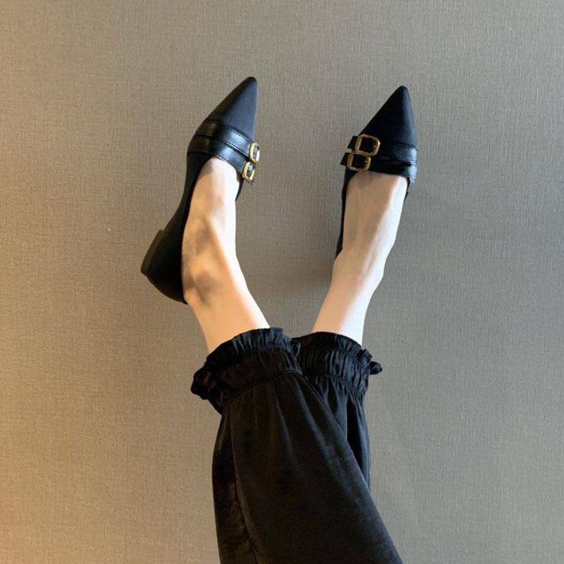 Splicing Color Pointed Toe Slip-on Shoes for Women High Quality Fashion Cheap Liquidation Y2k With Discount Summer Woman Flats