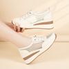 Women'S Minimalist Retro Heightening Mom Shoes, Soft-Soled Hollow Thick-Soled Casual Sneakers