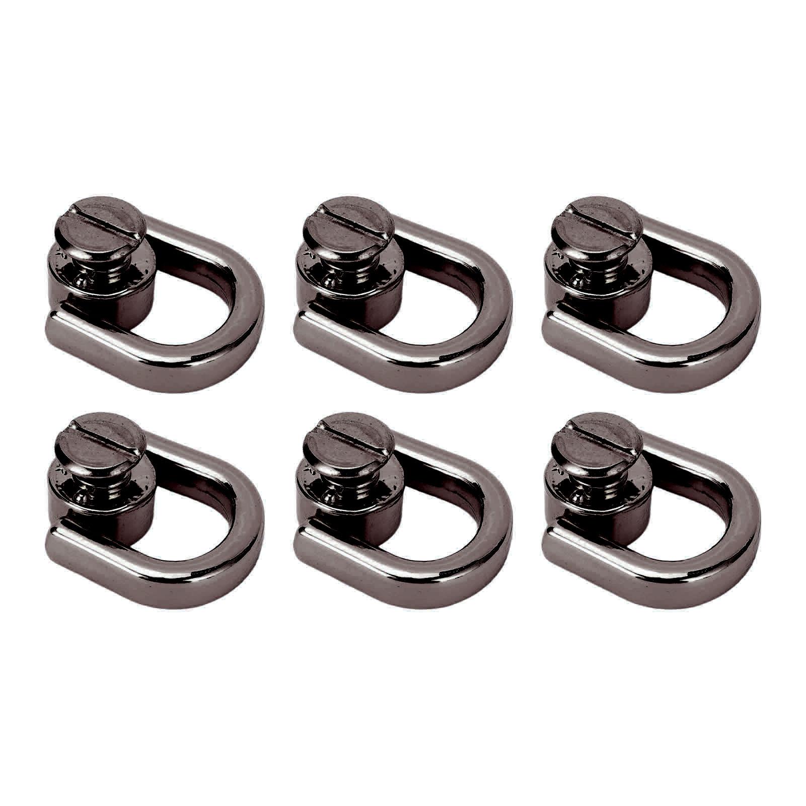 20 PZ Rivetto ad Anello a D 16x9.5mm Lega di Zinco e Ferro Bottone Rivetto Stud a Sfera con Filettatura per Pelle Grigio colore grigio