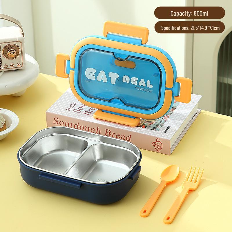 Set Fibbia Portatessere per Pranzo e Borraccia - Scatola Pranzo Bento in Acciaio Inossidabile per Lavoratori d'Ufficio