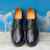 [London Shoe Make Co., Ltd.] Dress Shoes for Men, Lace-up Leather Shoes, Open Lacing, Plain Toe, Business Shoes, Casual, Lightweight, Non-slip, Men's