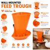 Wall-mounted Piglet Feeding Trough Plastic Automatic Pig Chute  Piglet Rearing