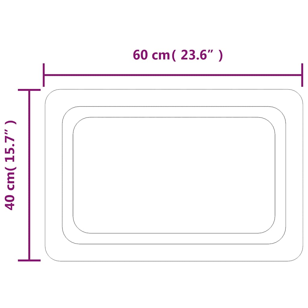LED Bathroom Mirror 60x40 Cm