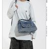 Vintage Washed Denim Chain Underarm Bag Tote Bag