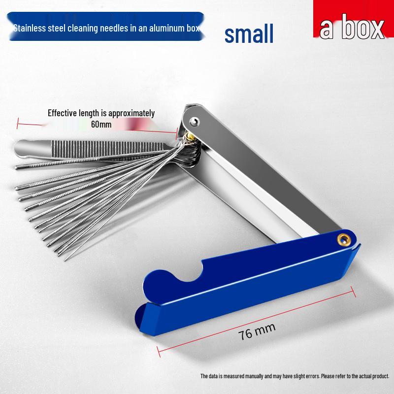 Stainless Steel Cutting Torch Cleaning Needle Set with Aluminum Box