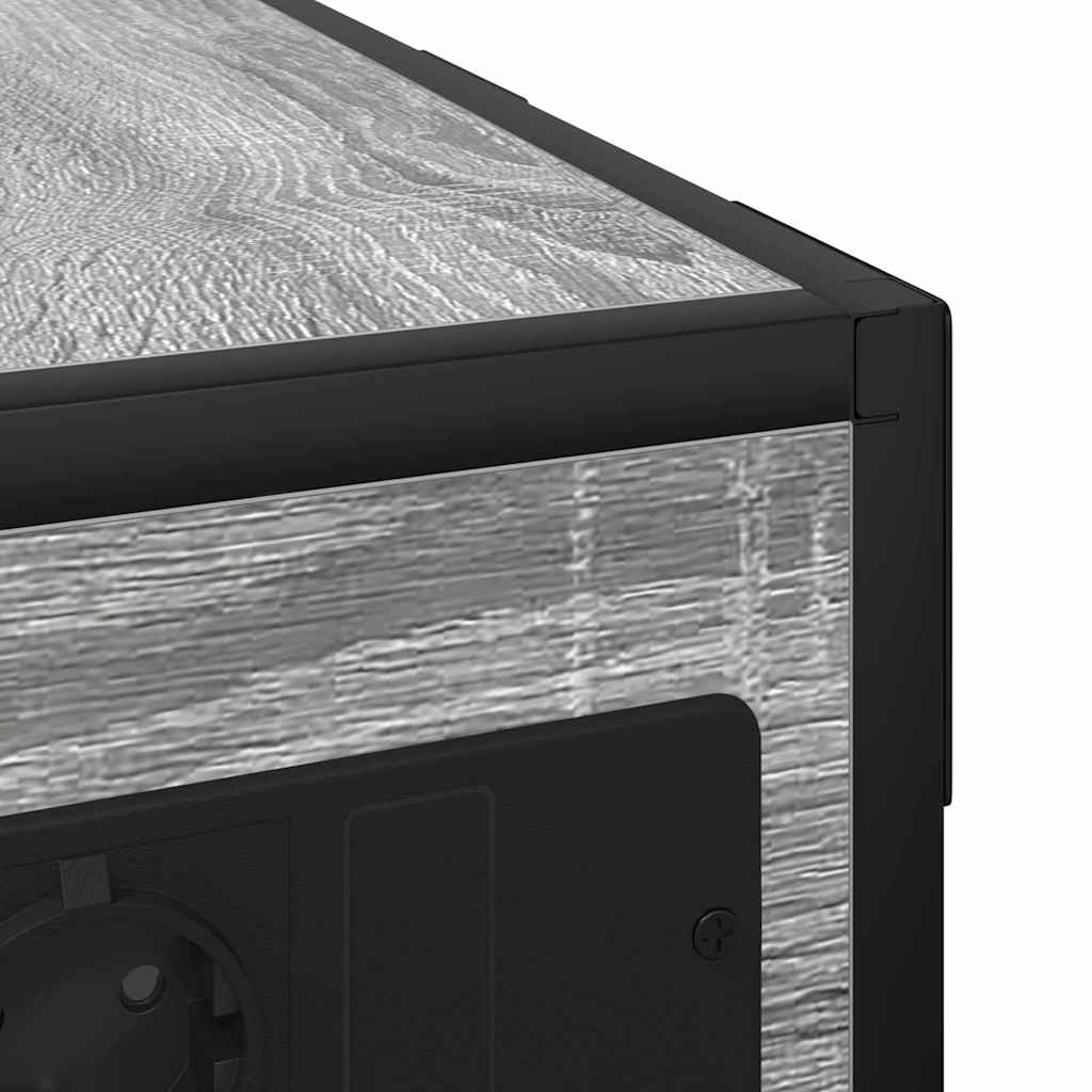 Nightstand Grey Sonoma 41.5 x 26 x 60.5 cm Engineered Wood
