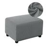 2 Sizes Footstool Cover Jacquard Cloth Footrest Cover Elastic Furniture Protection Removable Ottoman Cover Used For Home