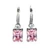 Micro Paved Zircon Square Diamond Quadrilateral Ear Buckle Fashionable Light Luxury Temperament High End Earrings