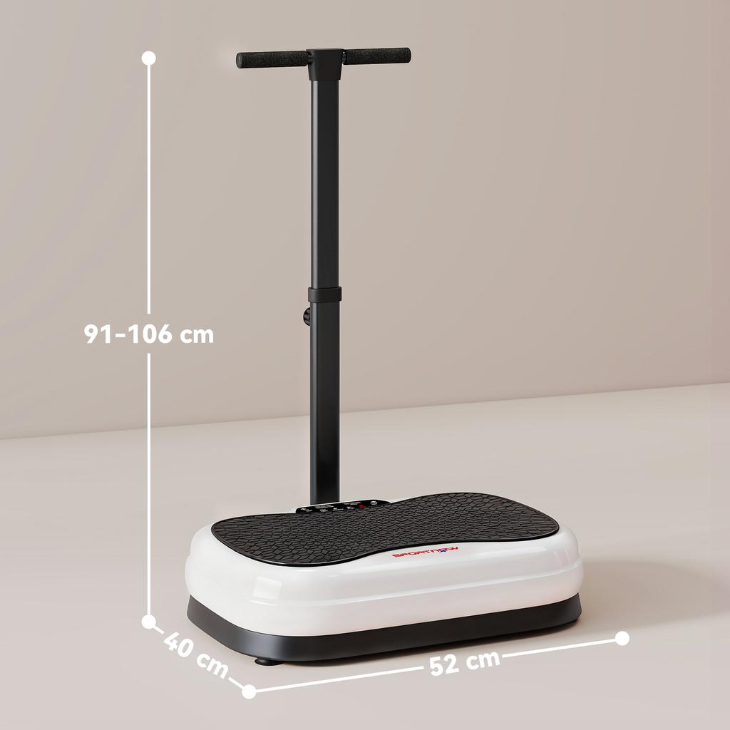 Vibration Plate, with Adjustable/Removable Handle, Preset Modes, 50 Speeds