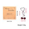 Cross-Border Inspirational Cherry Heart Keychain