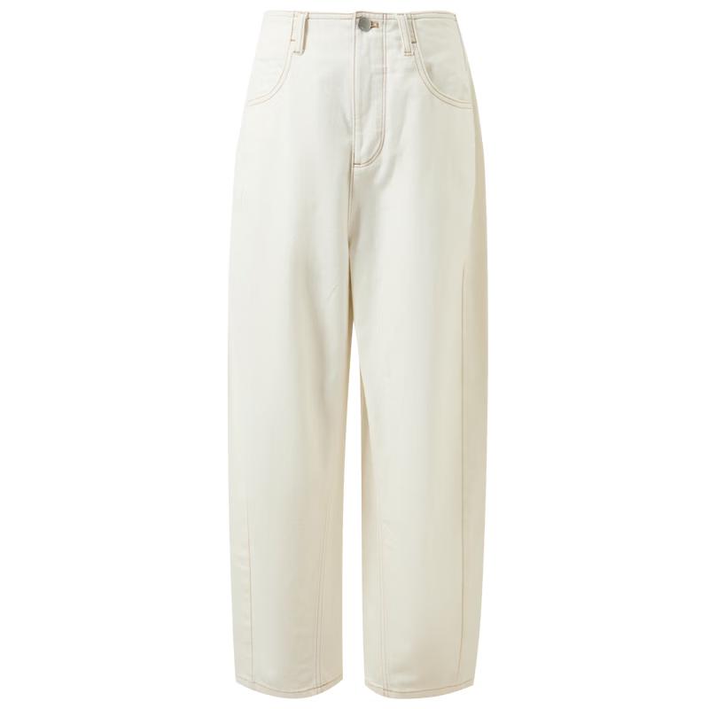 SanCai 2026 Spring High Waist Loose Cropped Jeans M