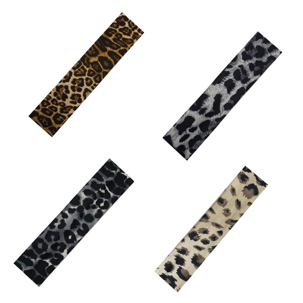 Stylish Leopard Print Elastic Headband For Sports Yoga Gym Workouts Sweat Absorbent Non Slip Hairband