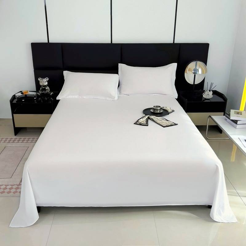 Modern Minimalist Cotton Bed Sheet With Soft Washable Fabric For Single Dorm Bed