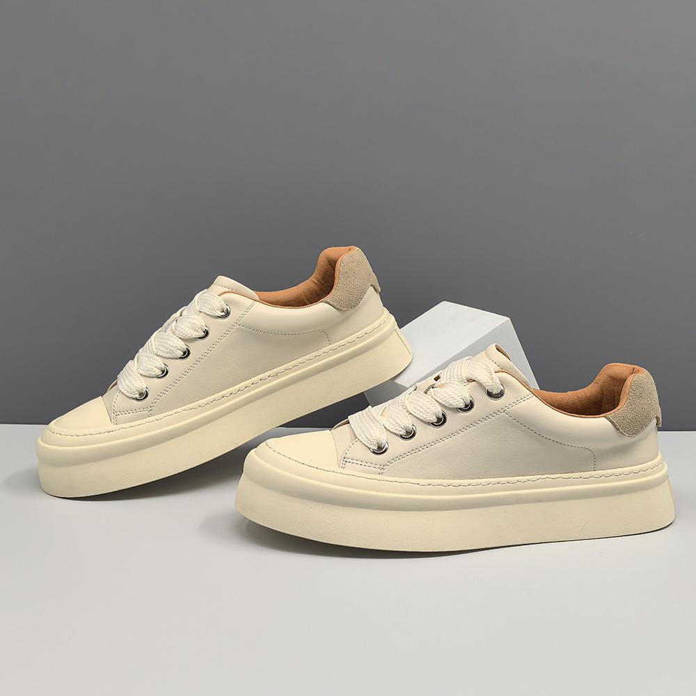 Leather board shoes men's versatile cookie shoes men's shoes high-end light luxury men's niche casual shoes men