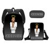Klassisch Neuheit skibidi Toilette 3D Druck 3 Stück/Set Schüler Schultaschen Laptop Tagesrucksack Rucksack Schräge Umhängetasche Federmäppchen