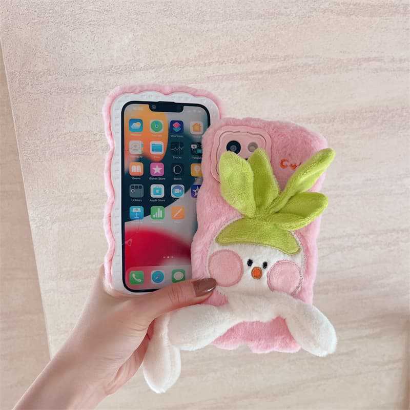 Herbst- und Winterplüsch ist geeignet für Apple 17 Handyhülle iPhone16promax kleines Partygeschirr 15 süß 14 Schutzhülle 13