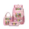 Rhythm box music game heat transfer backpack Sprunki pink schoolbag portable lunch bag stationery pencil case D