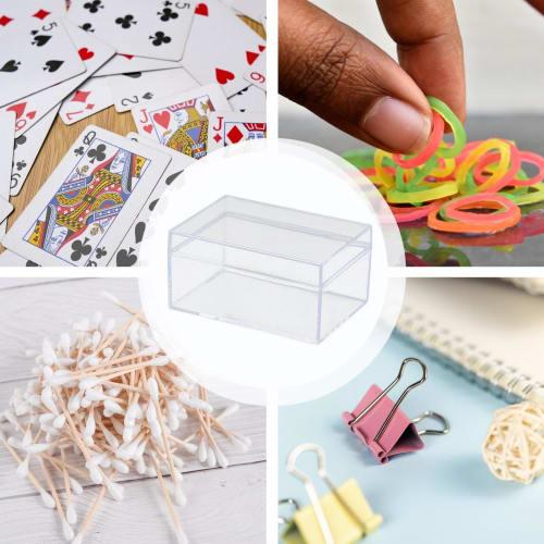 Playing Card Storage Box, Rectangular Display Case for Decks, Playing Card Holder Box for Trading Cards and Gaming Cards