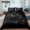 Cat Duvet Cover Set Pet Cats Pattern Twin Bedding Set Cute Kitten For Boys Polyester Mysterious Black Cat King Size Quilt Cover